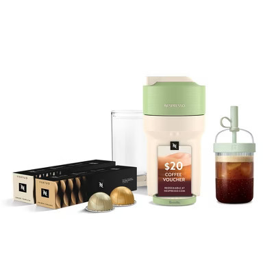 Nespresso Limited-Edition Vertuo Pop+ Coffee and Espresso Maker Flavored Iced Bundle by Breville Pistachio | Target
