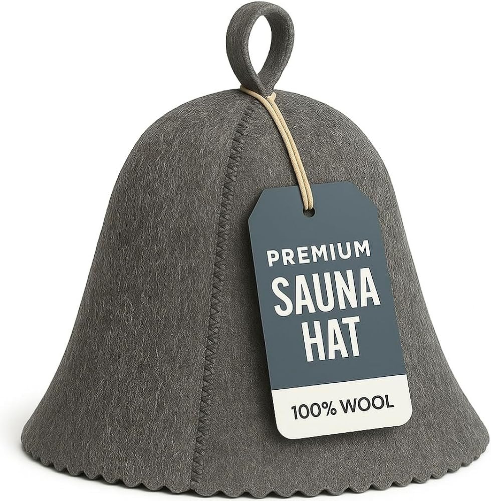 Premium Sauna Hat – 100% Natural Wool, Handmade Sauna Headwear for Men and Women – Eco-Friend... | Amazon (US)