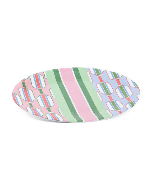 Pickle Ball Melamine Oval Platter | Marshalls