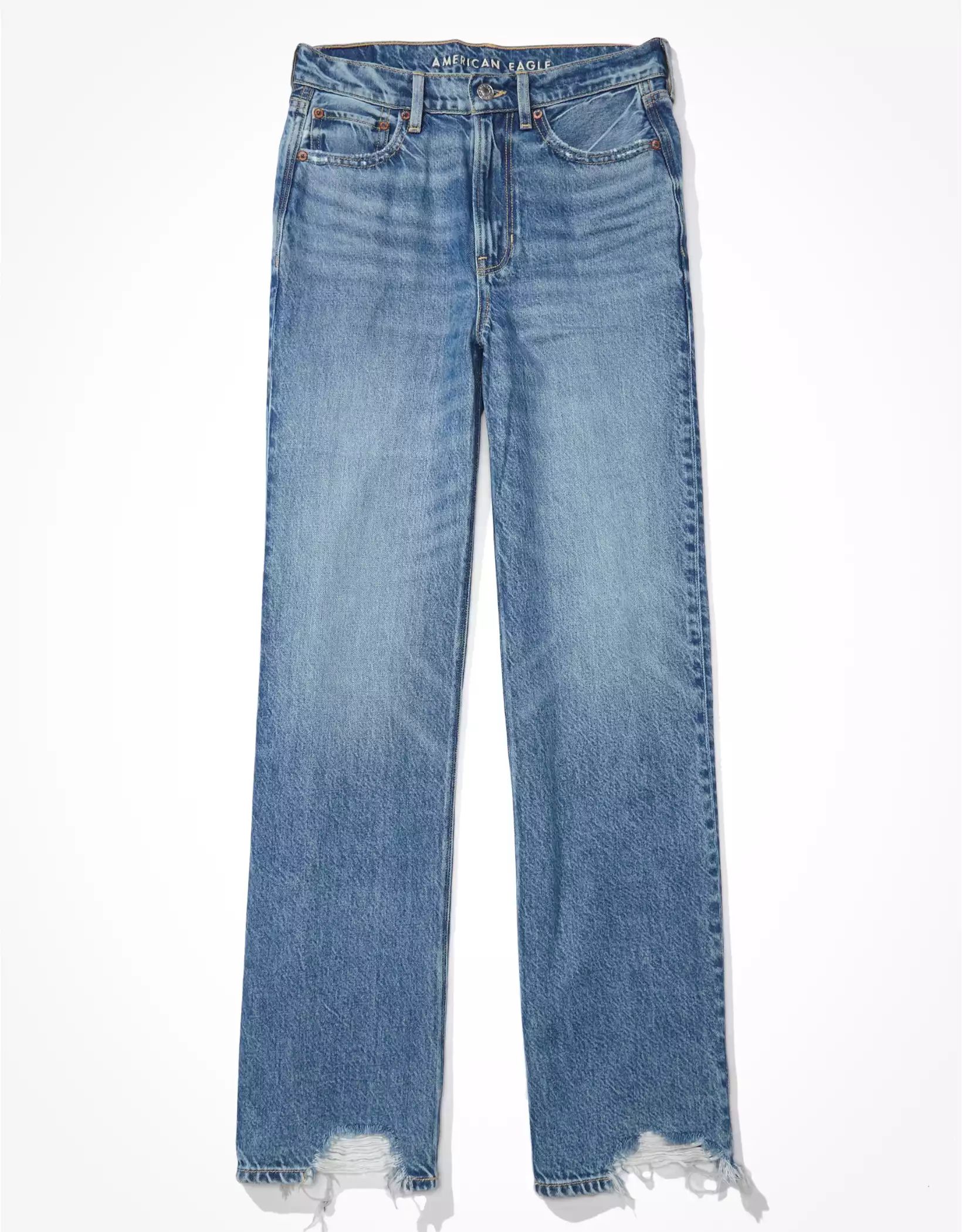 AE Dreamy Drape Super High-Waisted Baggy Wide-Leg Jean | American Eagle Outfitters (US & CA)