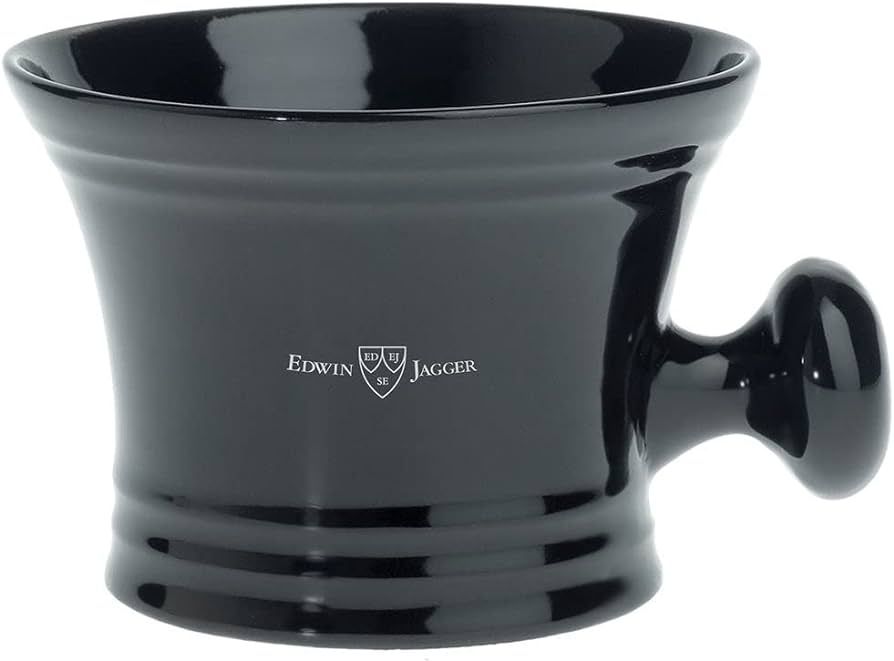 Edwin Jagger Porcelain Shaving Bowl with Handle (Ebony-Black) | Amazon (US)