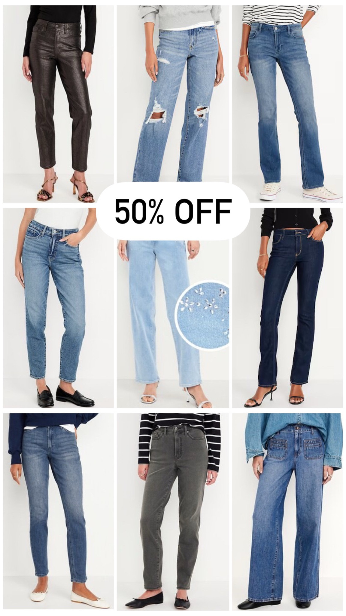 Old navy jeans 50% off today only!!

#LTKSeasonal #LTKFindsUnder50 #LTKSaleAlert