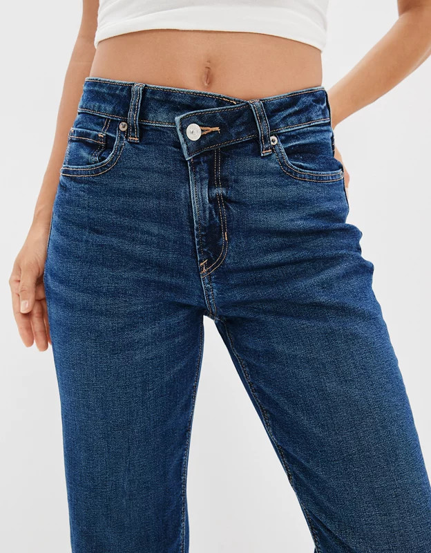 AE Stretch Mom Straight Jean | American Eagle Outfitters (US & CA)