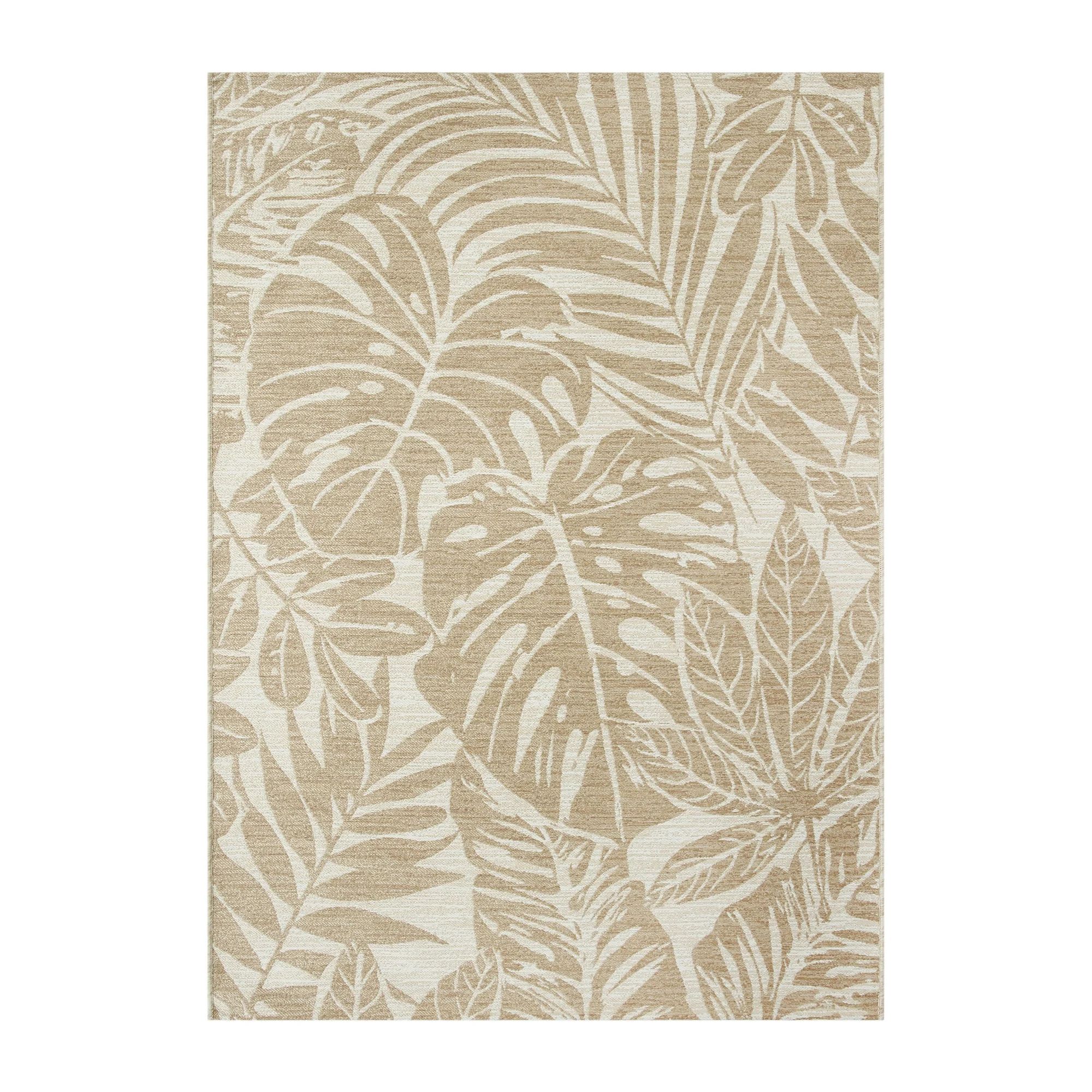 Better Homes & Garden Neutral Palm Outdoor Rug, 5'x7' | Walmart (US)