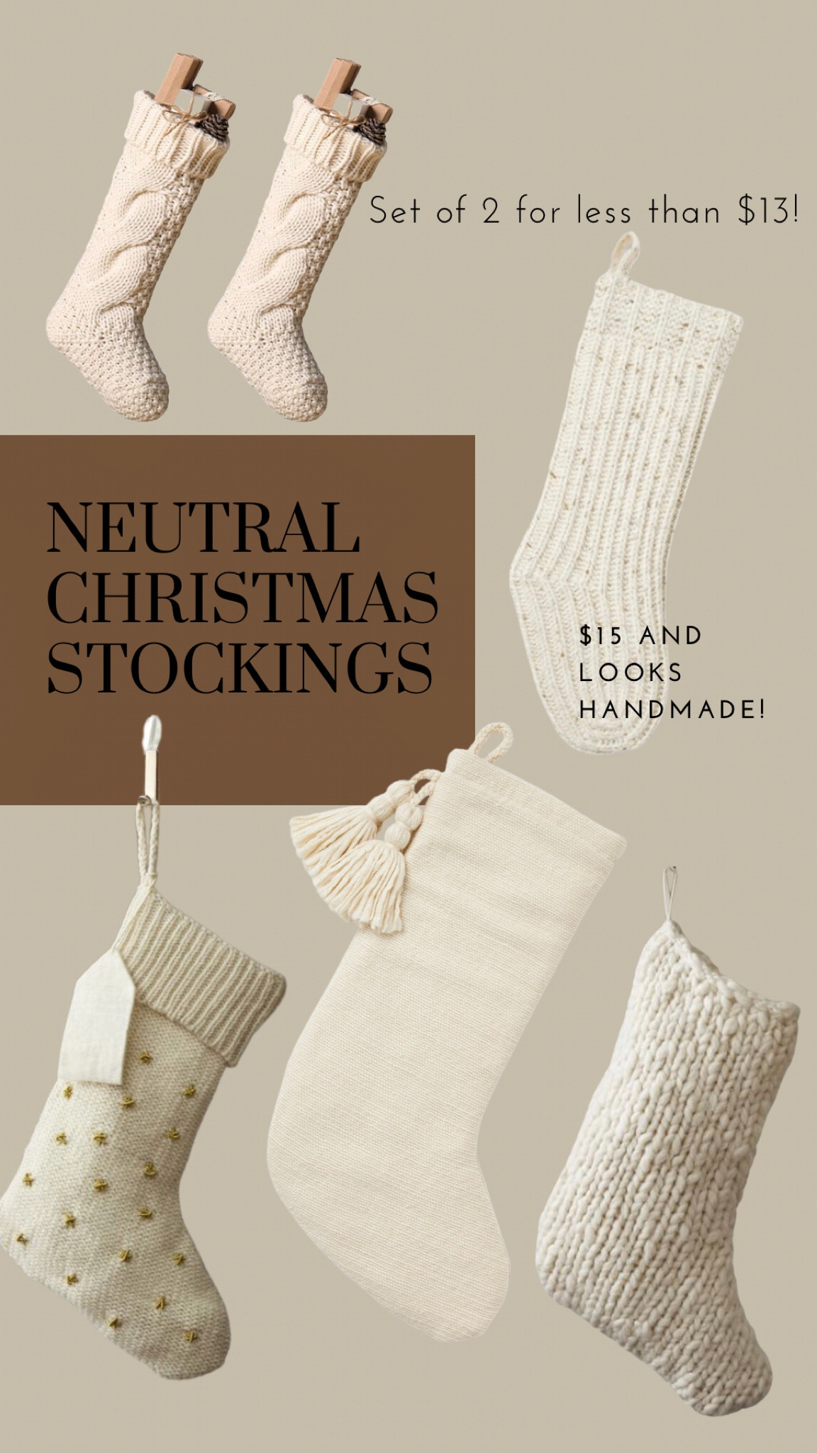 Neutral Christmas stocking inspo. Cream stockings. Cable knit. Ivory. Neutral mantle decor. 

#LTKxPrime #LTKstyletip #LTKSeasonal