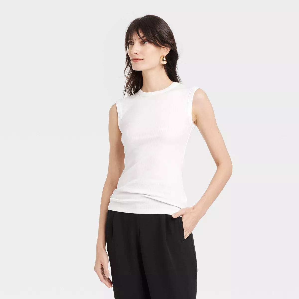 Women's Ribbed Muscle Tank Top - A New Day™ | Target