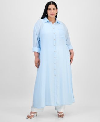 Bar III Trendy Plus Size Oversized Tunic Shirt, Exclusively at Macy's - Macy's | Macy's