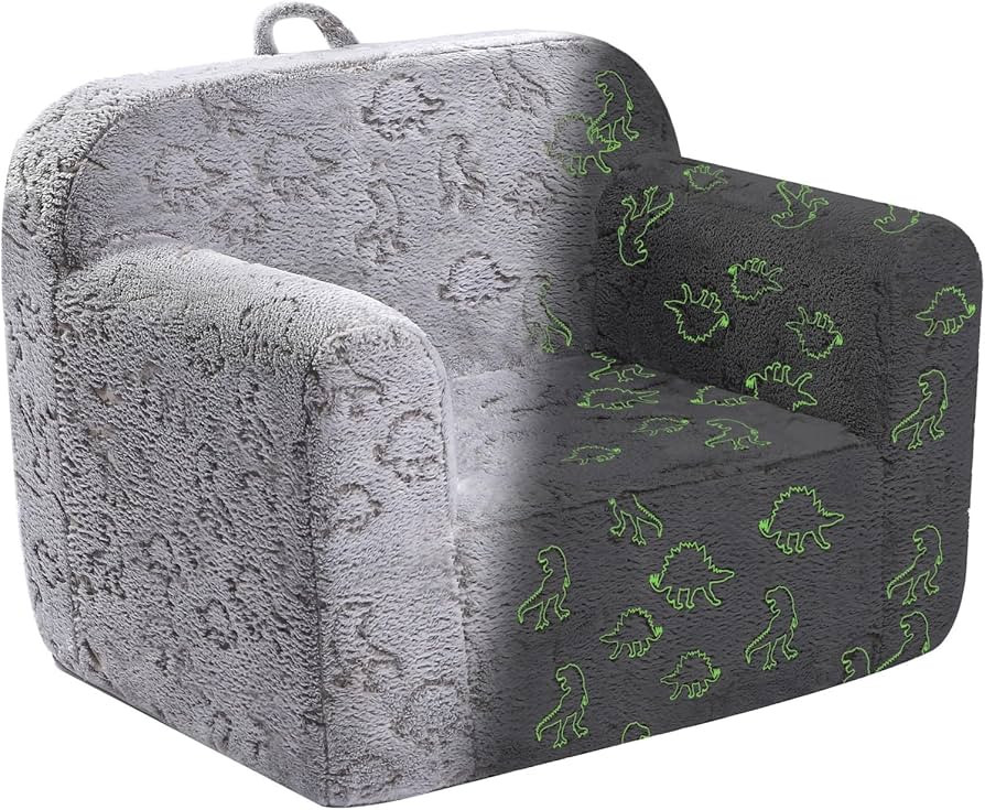 MOMCAYWEX Kids Snuggly-Soft Chair, Glow in The Dark Cuddly Toddler Foam Chair for Boys and Girls,... | Amazon (US)