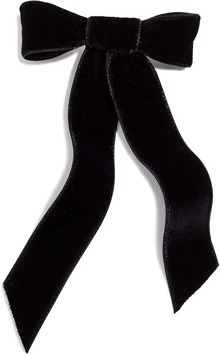 Jennifer Behr Women's Velvet Bow Barrette, Black, One Size | Amazon (US)