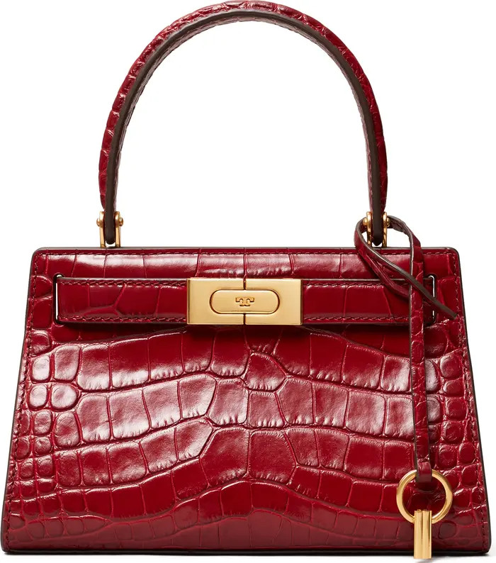 Mini Lee Radziwill Croc Embossed Leather Satchel | Nordstrom