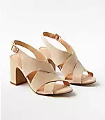 Criss Cross Block Heel Sandals | LOFT