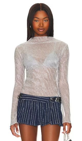 Janelle Top in Silver | Revolve Clothing (Global)
