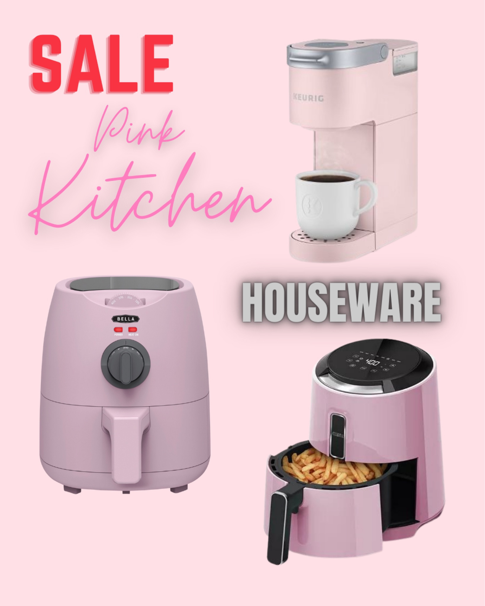 Bella air deals fryer pink