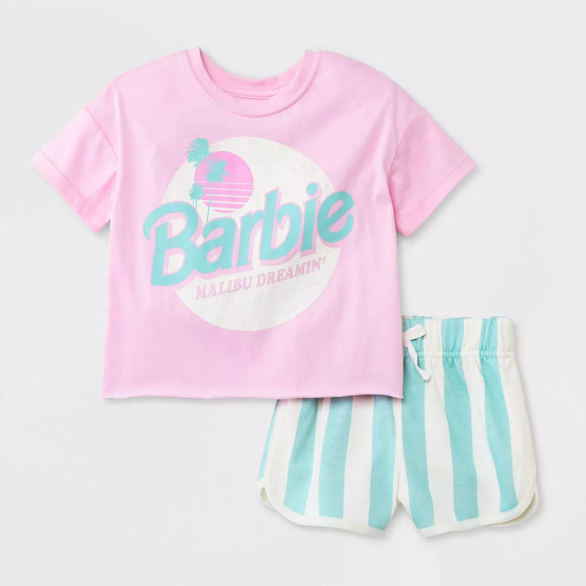 Toddler Girls' Barbie Top and Bottom Set - Pink | Target