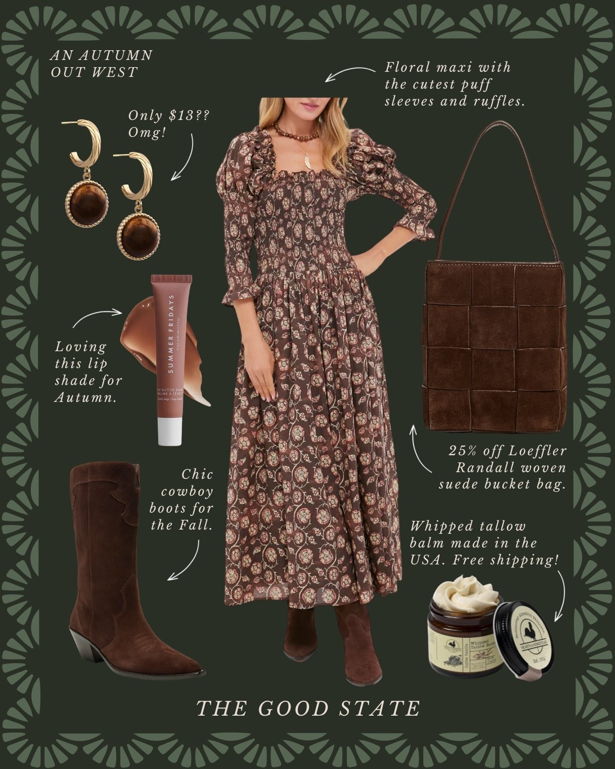 This collection is for all the girlies living their best life as the weather begins to cool down and the leaves begin to change. For the ladies planning their next getaway to Aspen, the Fort Worth Stockyards, a country concert at the Red Rocks Amphitheater or maybe even a weekend trip to the iconic rodeo in Cody, Wyoming. This is for the ladies who love Ralph Lauren and who appreciate a blend of casual and refined pieces. A blend of Western and English Equestrian. A dash of Americana and maybe even a hint of Gilmore Girls 💁🏼‍♀️ This is for the ones who love all things suede, plaid and of course good denim moment and a pair of cowboy boots. This is for the girlies who thrive when layering clothes and who accessorize with a neck scarf, wrist watch and leather bag. This collection is for the ladies who love quality pieces that are classic, polished and will stand the test of time and outlive the ever changing trends. This is for you, my fellow Fall girlies🍂


Wedding guest, jeans, back to school, college outfit ideas, riding boots, wedding guest dress, western style, JCrew, JCrew factory, Anthropologie, Anthro, quince, nordstrom, tuckernuck, Walmart fashion, H&M, mini dress, fall photoshoot, designer look for less, saddle bag, boots, jacket, coat, family photos outfits, madewell, Toups and co, clean beauty, Kate spade, Amazon fashion, loafers, Breda, Susan Shaw, loeffler Randall, the good state, Lauren England, Martha Stewart, 90s, barn jacket, country concert, rodeo 

#LTKStyleTip #LTKFindsUnder100 #LTKSaleAlert