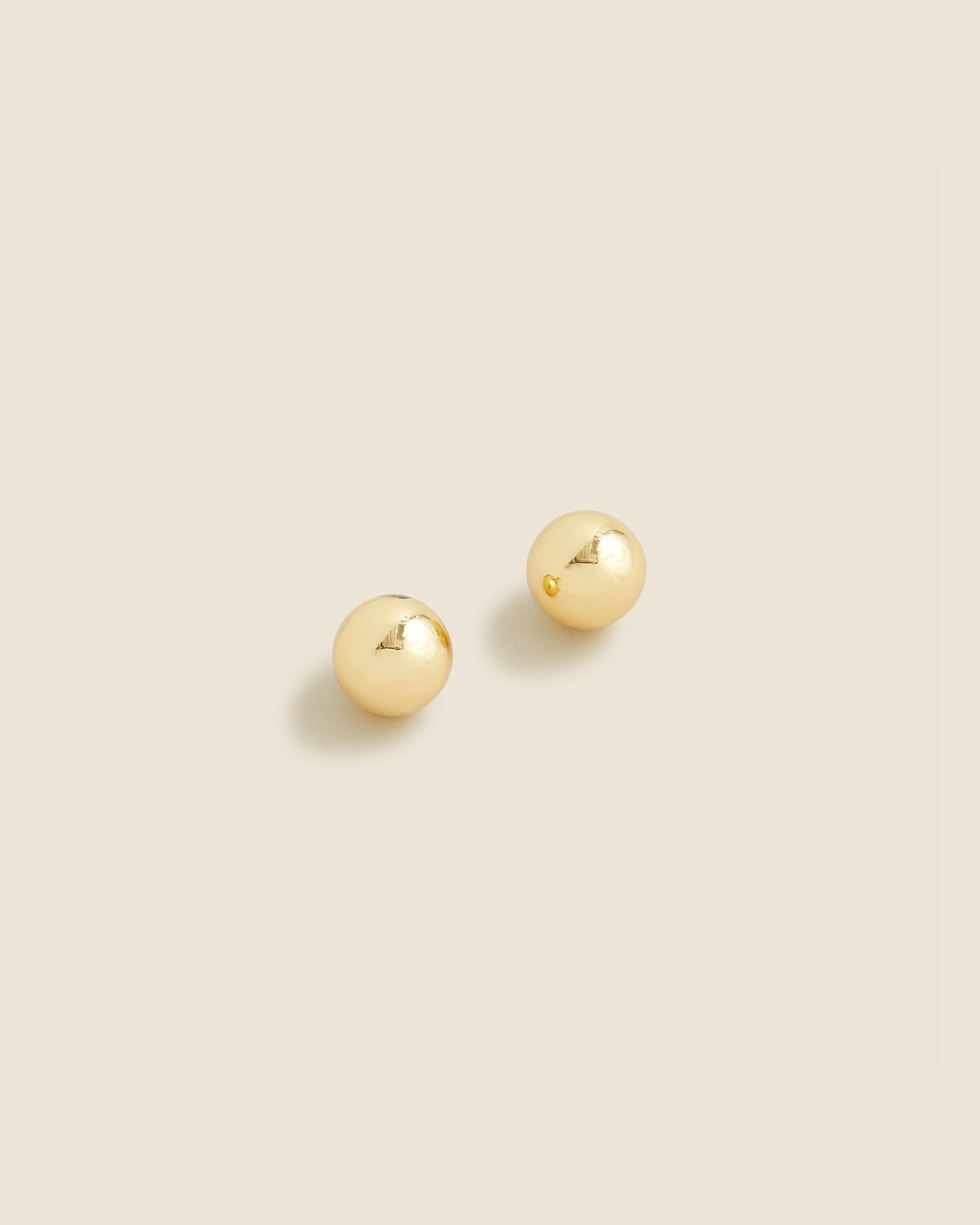 Dainty gold-plated ball stud earrings | J. Crew US