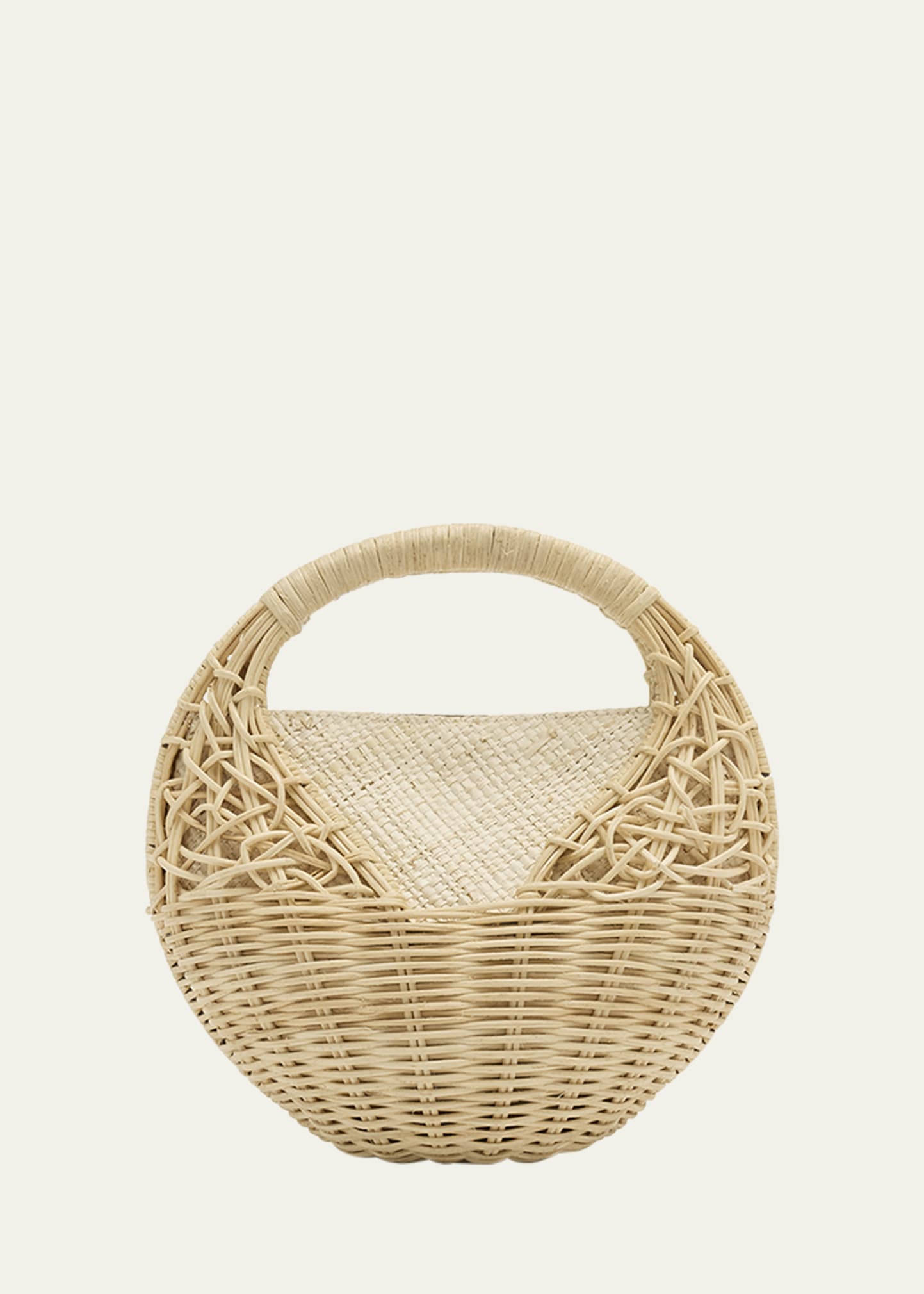 Ulla Johnson Sea Shell Straw Basket Top-Handle Bag | Bergdorf Goodman