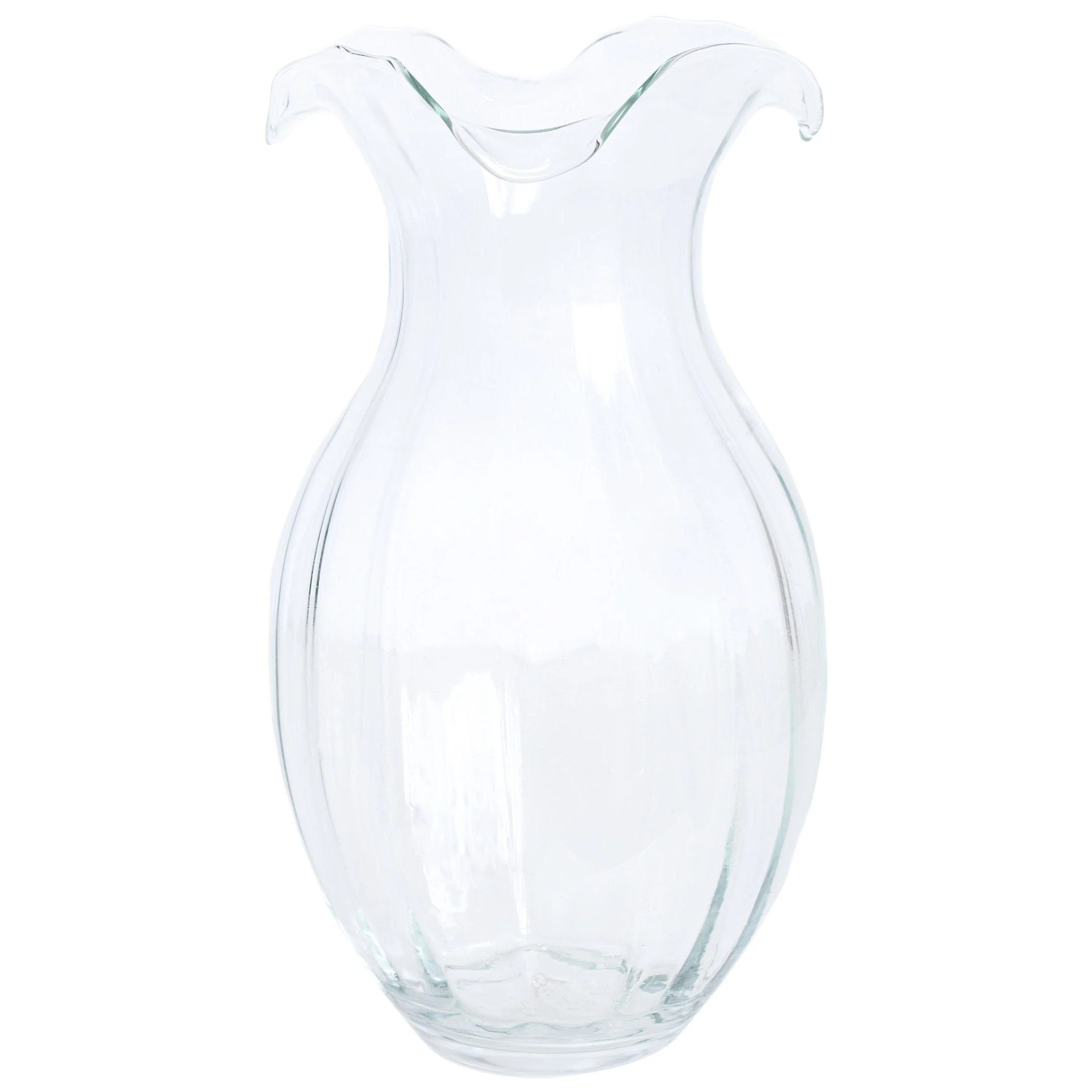 Hibiscus Glass Vertical Fluted Large Vase | VIETRI