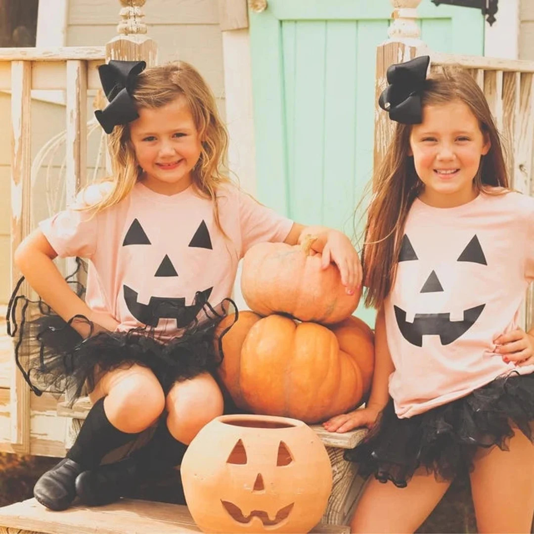 Pumpkin Face Toddler T-shirt: Halloween Harvest Tee - Etsy | Etsy (US)
