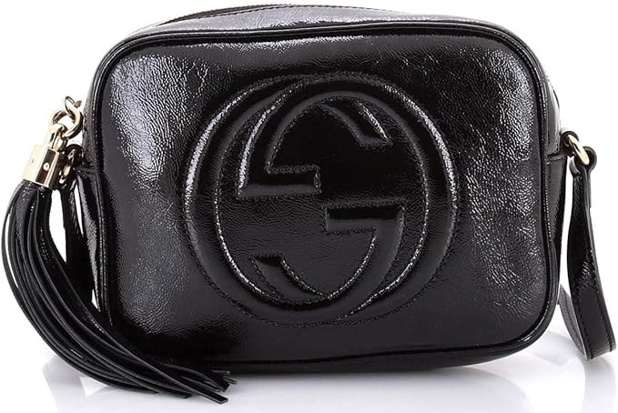Amazon.com: Gucci, Pre-Loved Soho Disco Crossbody Bag Patent Small, Black : Amazon Luxury | Amazon (US)