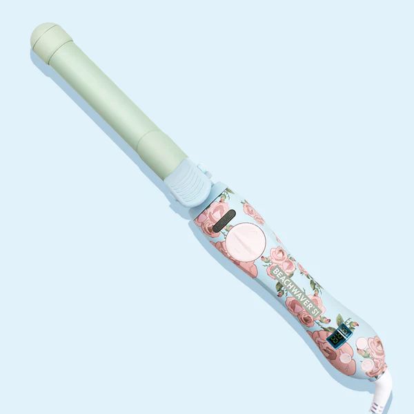 Floral Beachwaver S1 Rotating Curling Iron Sage Sky | Beachwaver Co