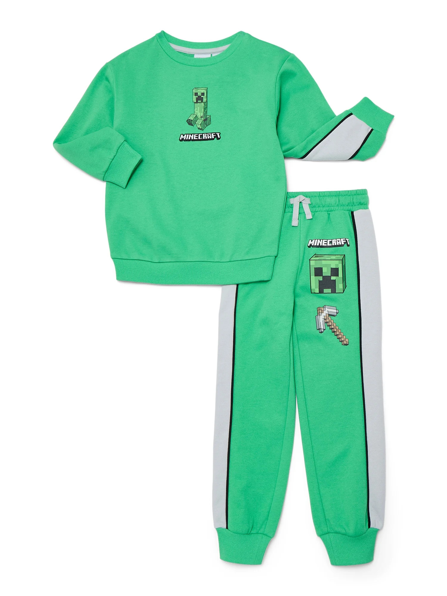 Minecraft Boys Graphic Sweatshirt and Jogger Pants Set, 2-Piece, Sizes 4-12 | Walmart (US)