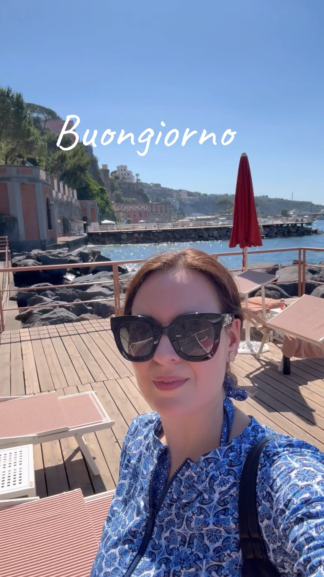 Saluti da Sorrento - wearing this Tommy Bahama zip up rashguard. It’s perfect to wear as swim coverup or even when you’re out and about sightseeing on vacation. It makes a cute summer outfit over a skort  

#LTKSwim #LTKTravel