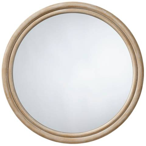 Jamie Young Riley Wood Round Wall Mirror | Lamps Plus
