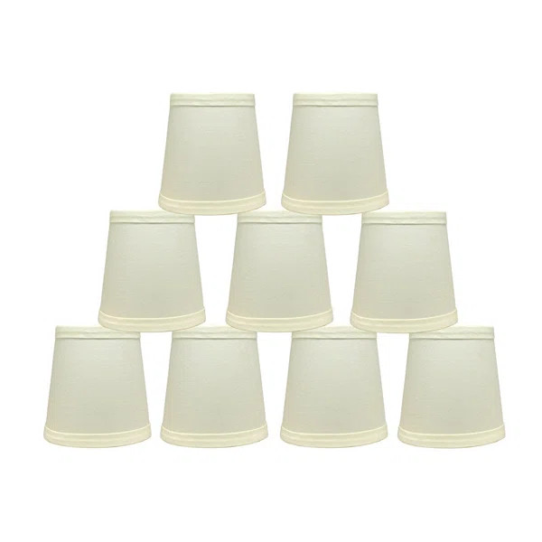4'' H x 4'' W Cotton Empire Candelabra Shade (Set of 9) | Wayfair North America
