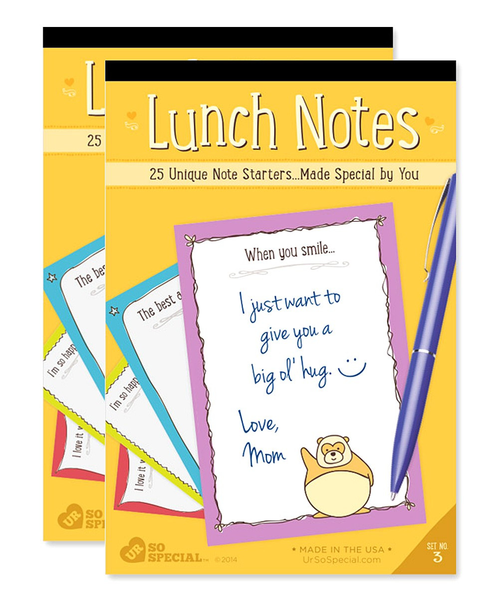 UrSoSpecial Note Cards - Yellow Lunch Notes - Set of Two | Zulily