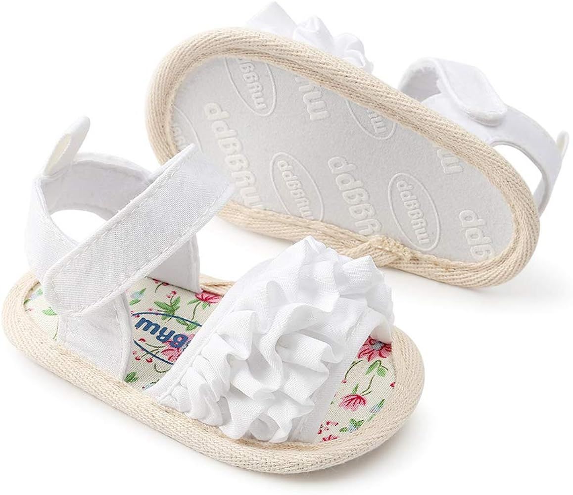 Infant Baby Girls Soft Sole Summer Sparkle Sandals Flower Shoes Bowknot Candy Princess Dress Flat... | Amazon (US)