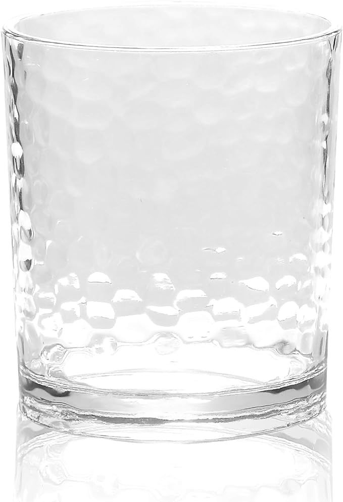 KX-WARE 14-ounce Acrylic Glasses Plastic Tumbler, set of 12 Clear | Hammered Style, Dishwasher Sa... | Amazon (US)