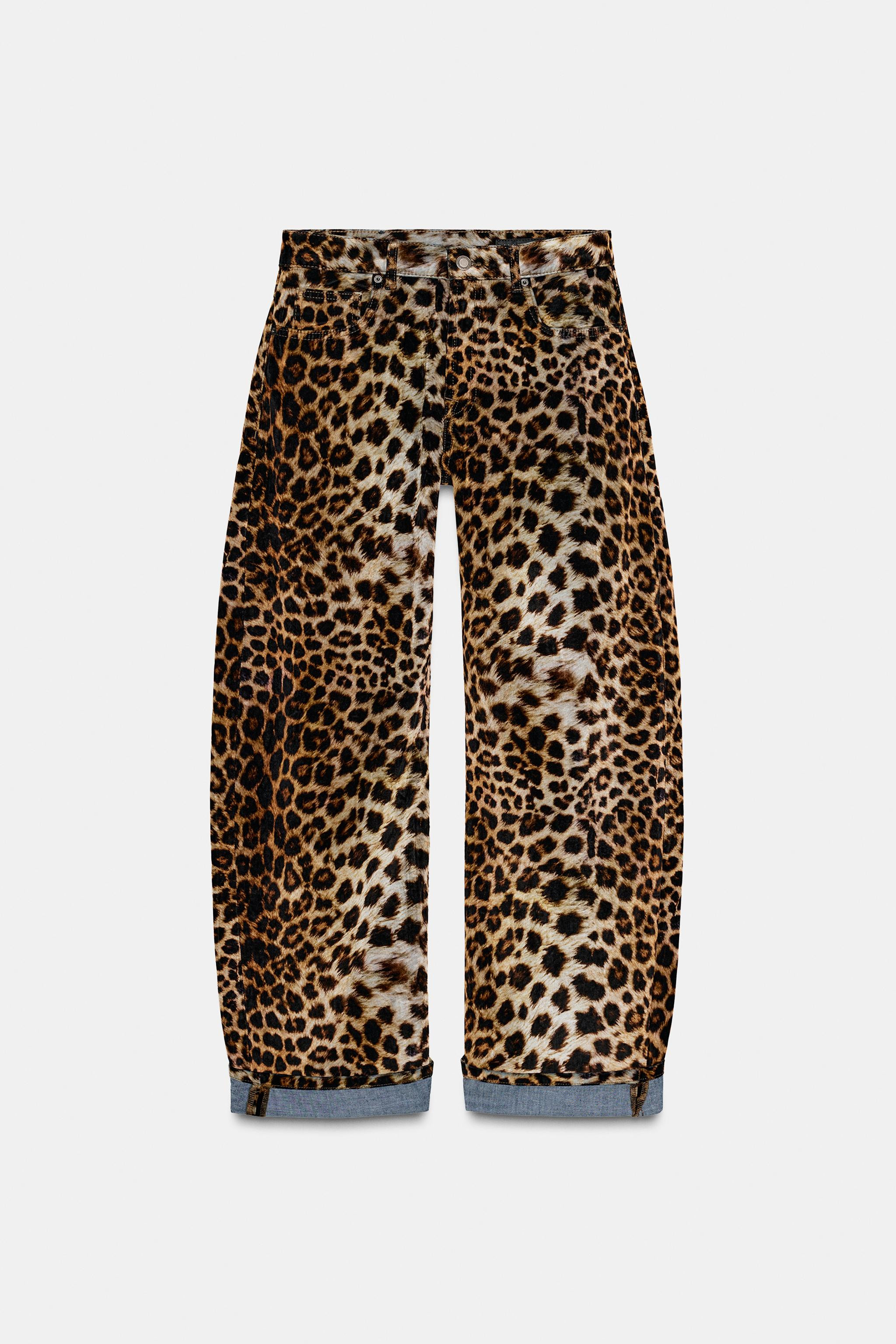 FLOCKED ANIMAL PRINT PANTS ZW COLLECTION LIMITED EDITION | Zara US