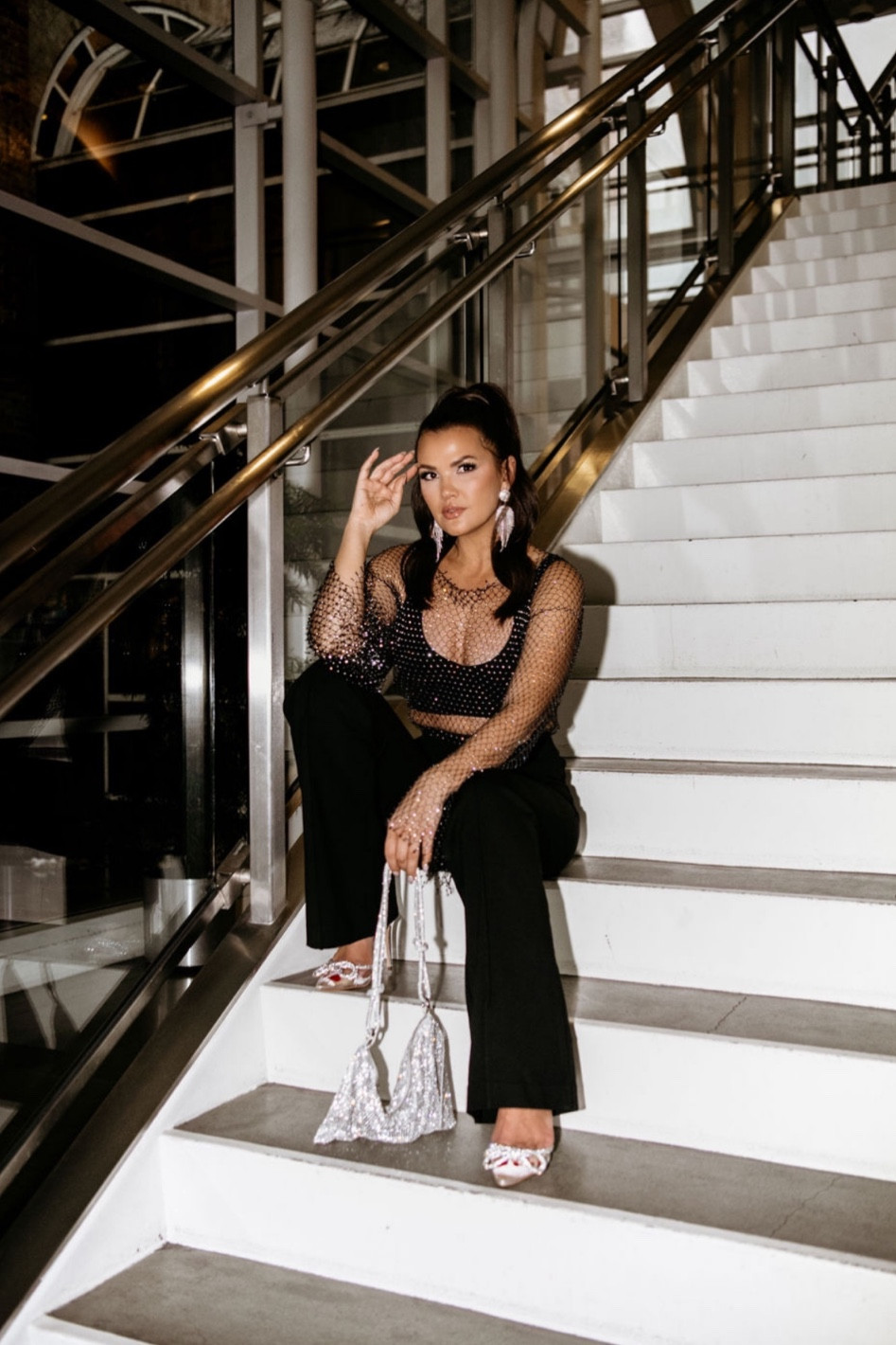 Holiday Style 
Spanx High Rise Trouser Pant 
Journee Collection Gracia Heels
Crystal Fishnet Top



#LTKHoliday #LTKshoecrush #LTKstyletip