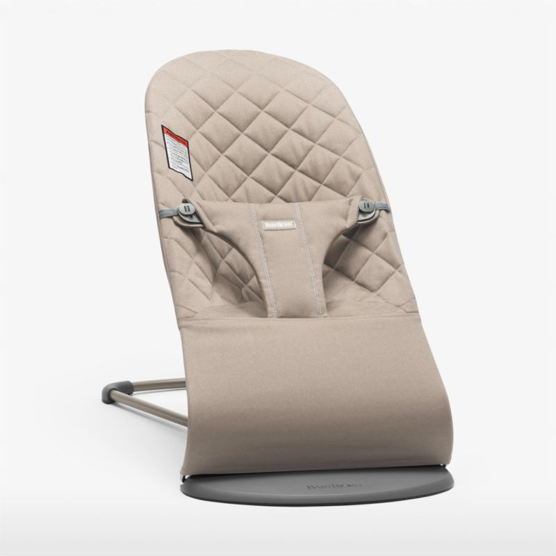 BABYBJÖRN Bouncer Bliss Woven Quilt Sand Grey Baby Bouncer Chair + Reviews | Crate & Kids | Crate & Barrel