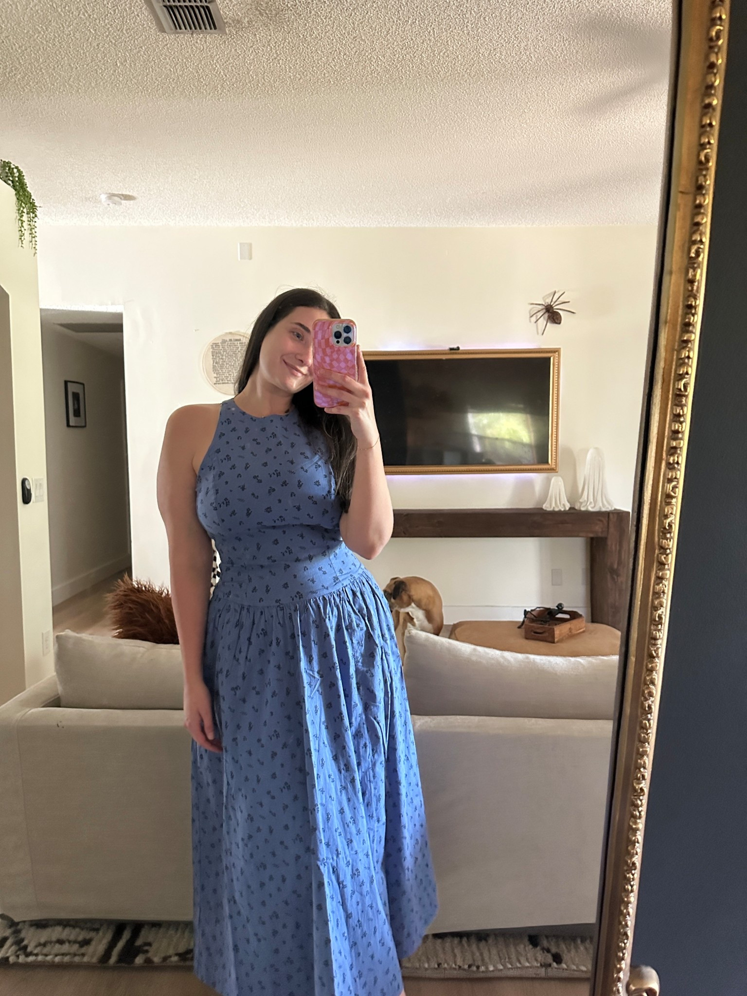 The most flattering dress 🩵 

#LTKBeauty #LTKU #LTKMidsize
