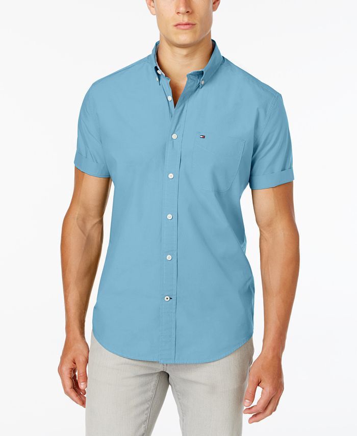 Tommy Hilfiger Men's  Big & Tall Maxwell Short-Sleeve Button-Down Shirt   & Reviews - Casual Butt... | Macys (US)