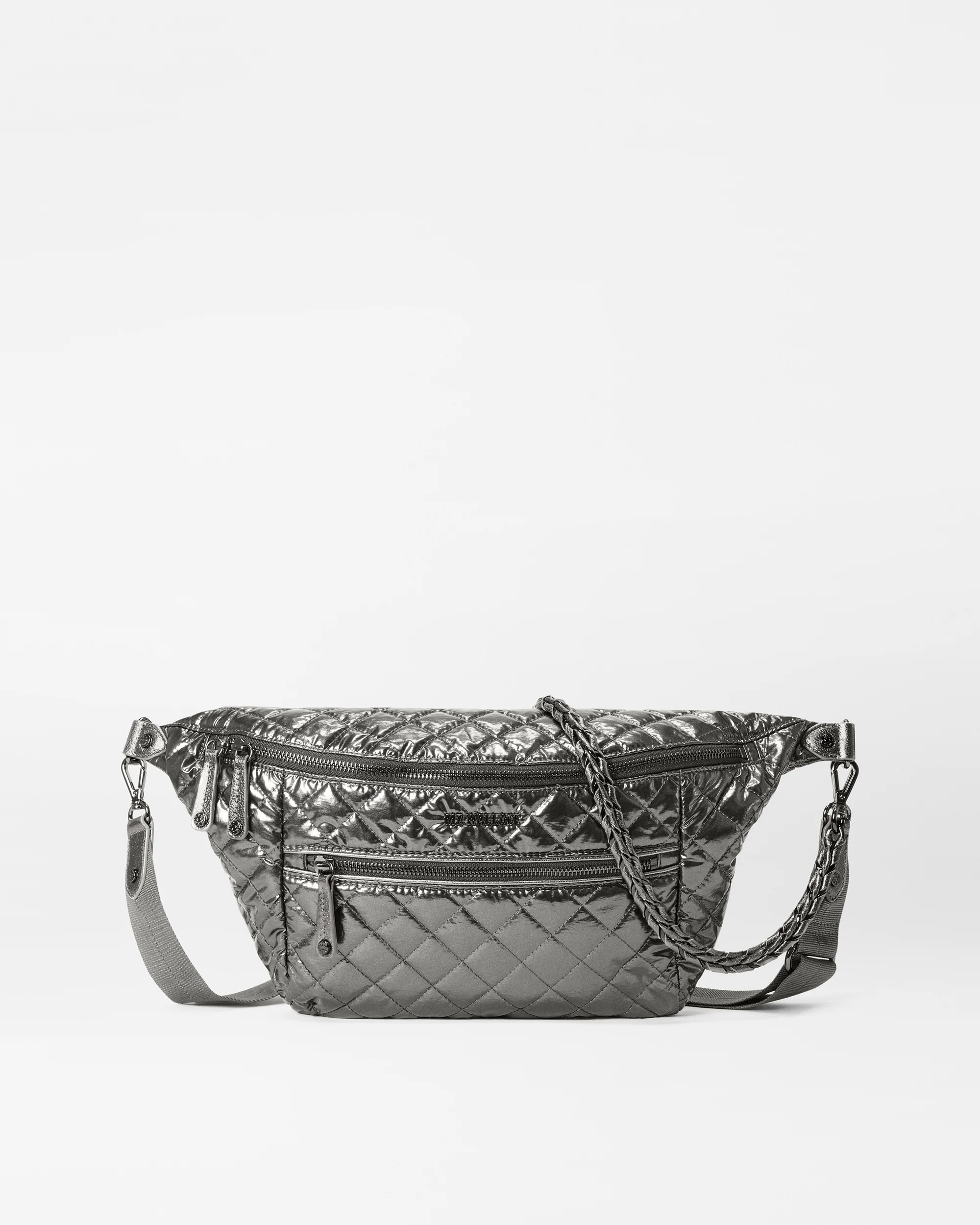 Pewter Metallic Crosby Crossbody Sling Bag | MZ Wallace