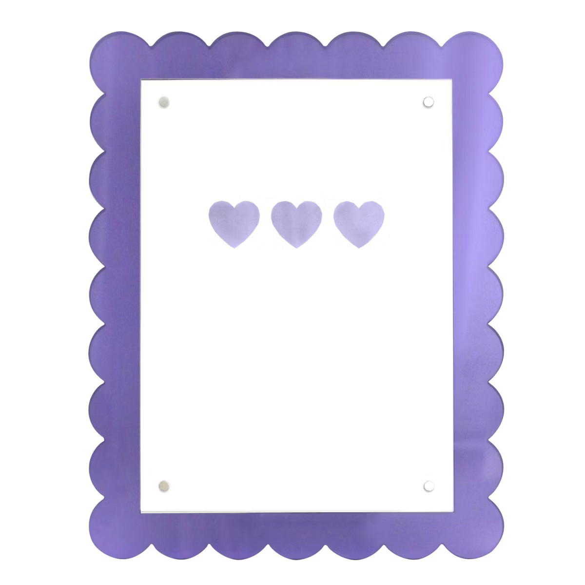 National Brand 5"x7" Scalloped Edge Acrylic Photo Frame Purple | Target