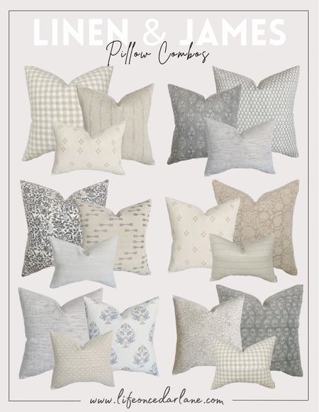 Linen & James - refresh your home for summer with these for pillow combos! Such an easy & fun way to update your space!

#pillows #pillowcombos #prettypillows 

#LTKhome