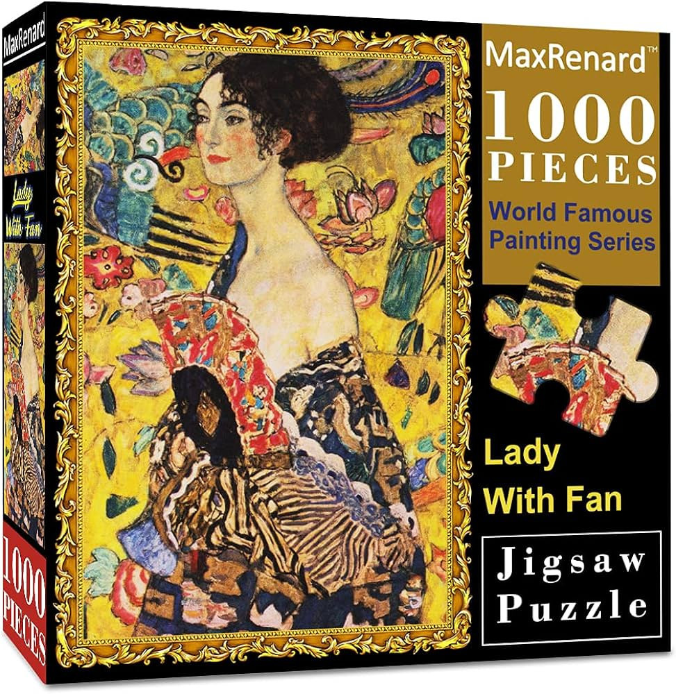 MaxRenard Game Jigsaw Puzzle 1000 Pieces and Up Fine Art Collection Toy Klimt Lady with Fan | Amazon (US)