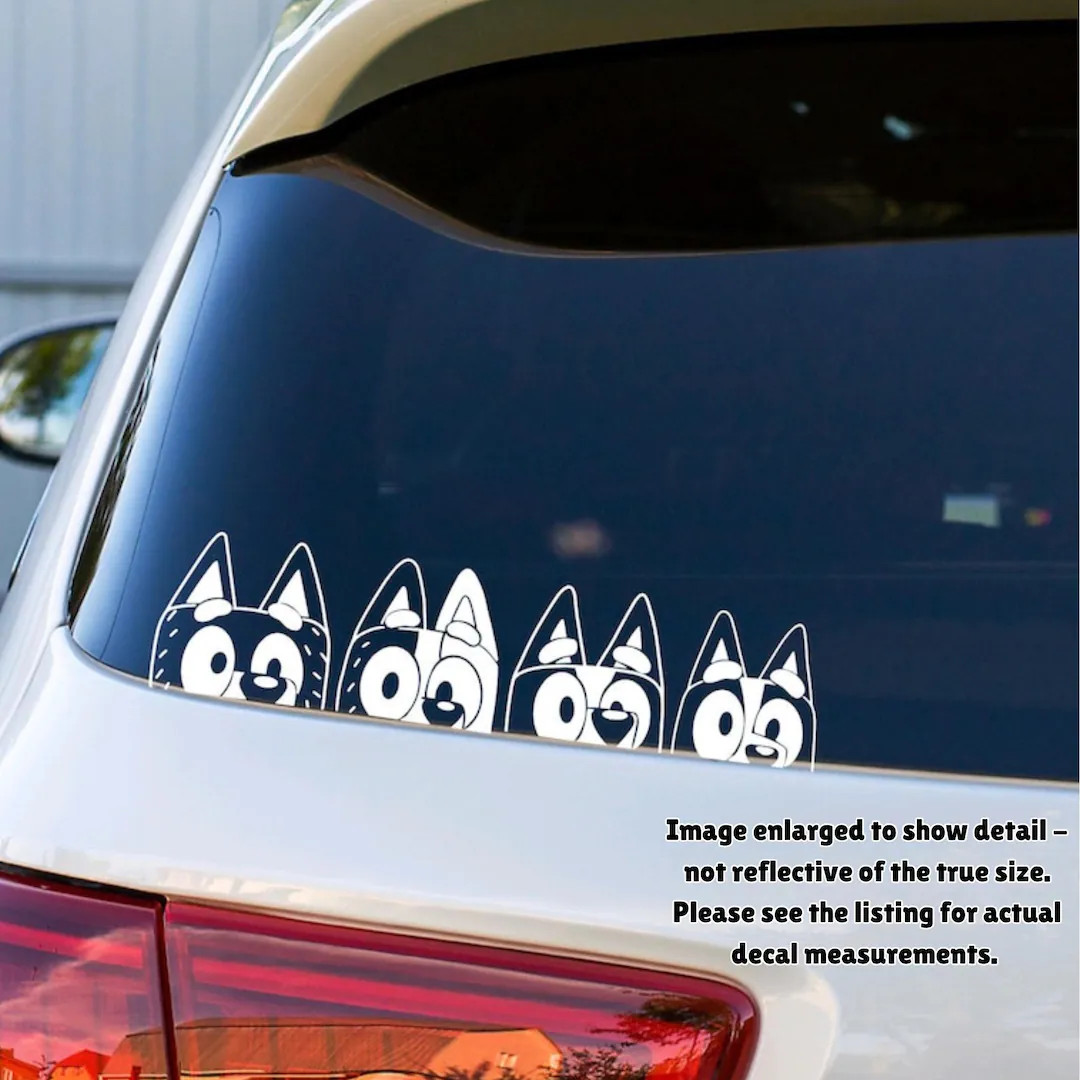 Blue Dog Family Window Peekers; Car Decal; Blue Heeler Dog; Vinyl Decal for Car Windows, Laptops,... | Etsy (US)