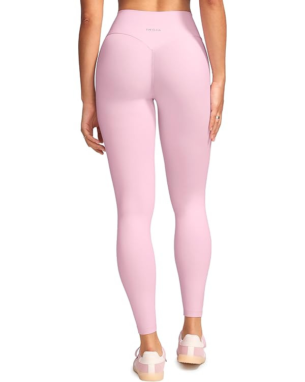 Womens High Waist No Front Seam Scrunch Butt Leggings Workouts 25 Inches V-Back Scrunch Booty Gym... | Amazon (US)