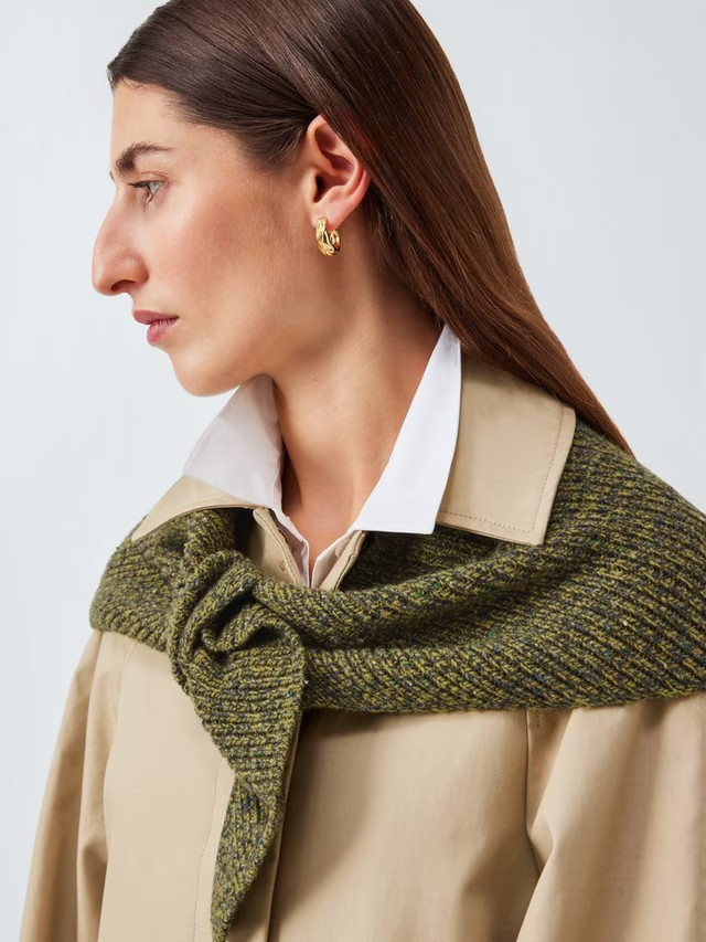 John Lewis Ribbed Wool Blend Neck Scarf | John Lewis (UK)