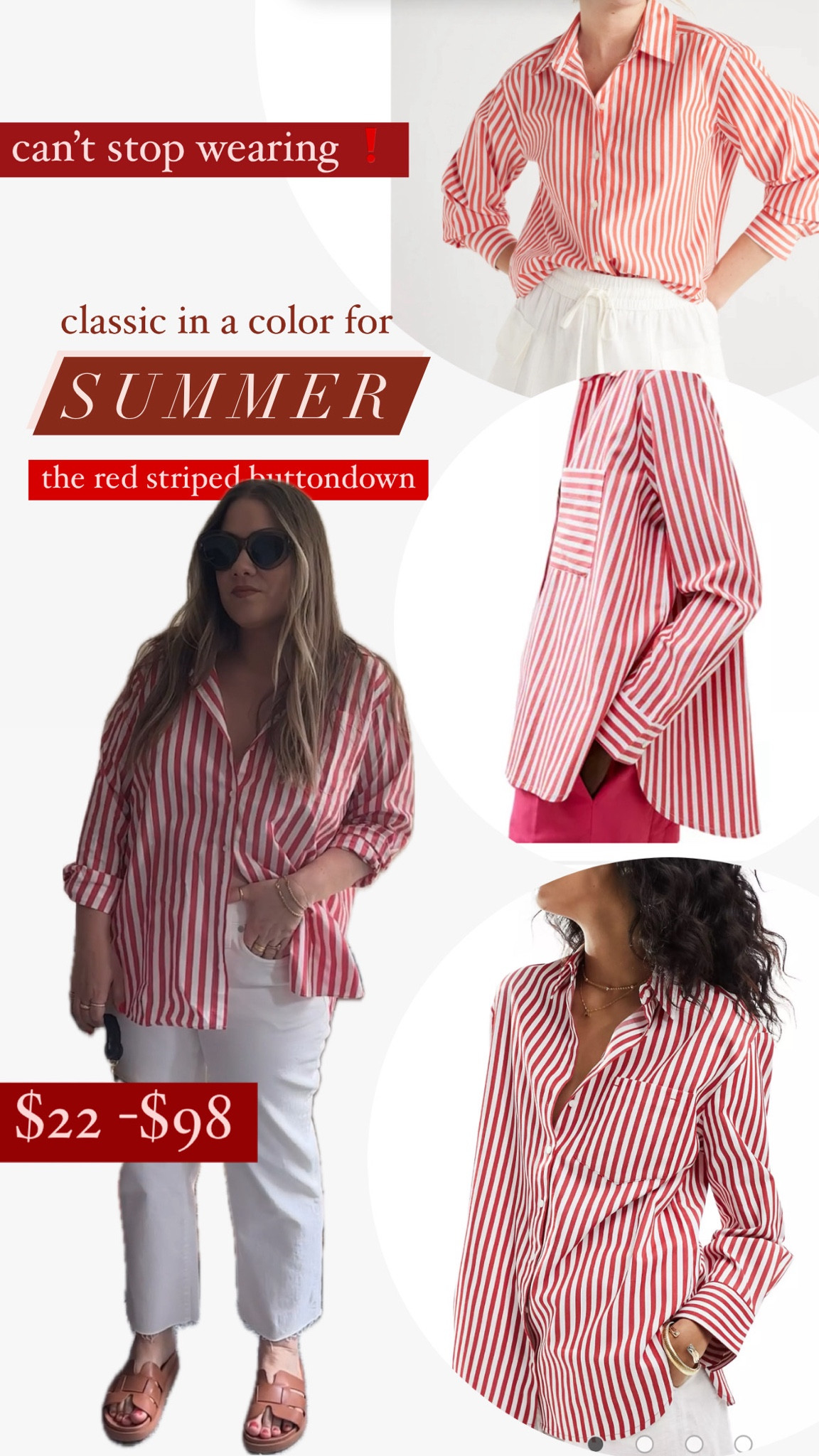 Red striped buttondown for summer

#LTKFindsUnder100 #LTKSeasonal #LTKFindsUnder50