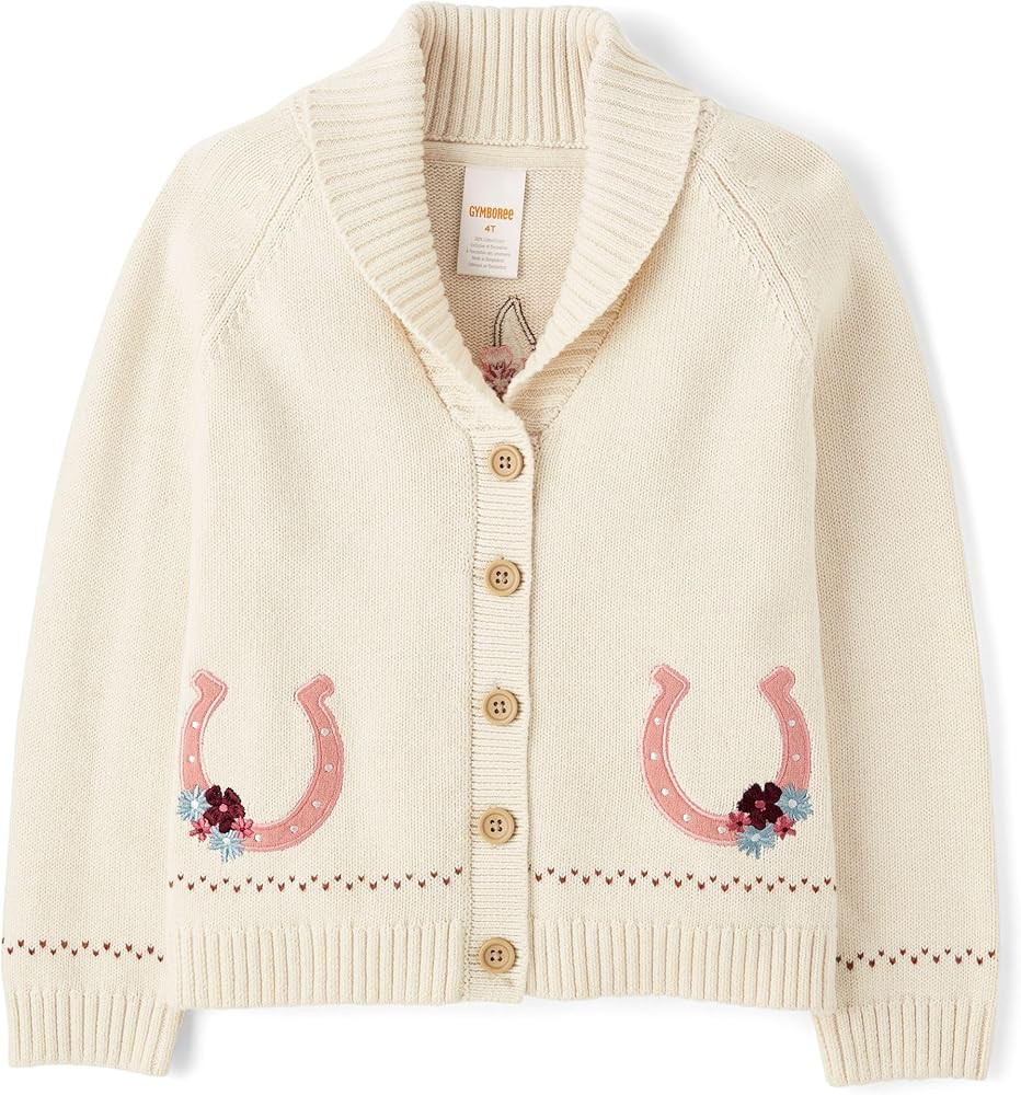 Gymboree Girls and Toddler Long Sleeve Cardigan Button Up Sweater | Amazon (US)