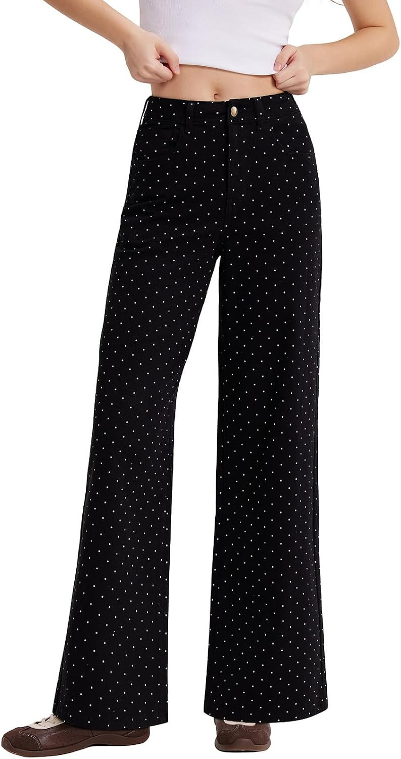 SUUKSESS MovaFit High Waisted Wide Leg Jeans Stretchy Baggy Denim Pant | Amazon (US)