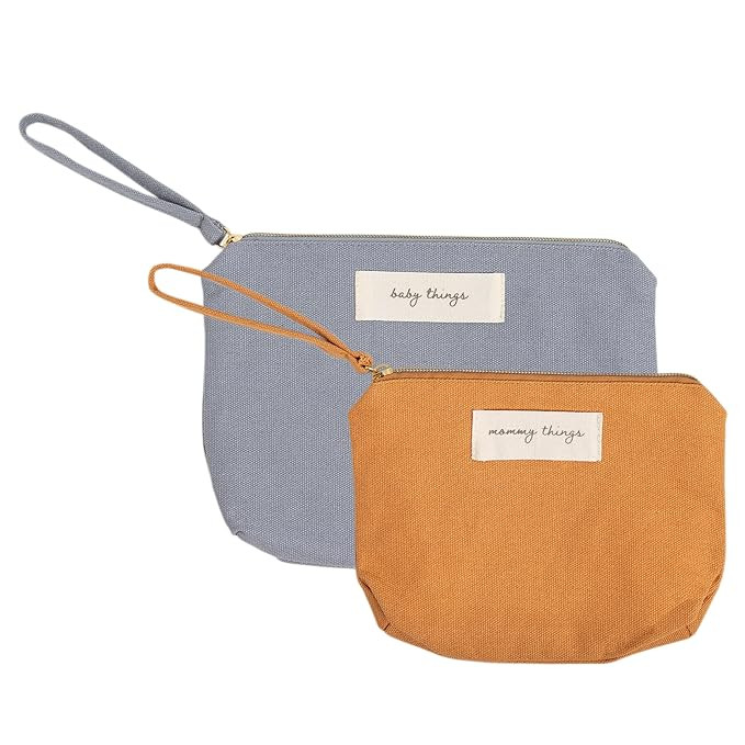 Pearhead Mom Things and Baby Things Pouch Set – Diaper Bag Storage Essentials, Neutral Cosmetic... | Amazon (US)