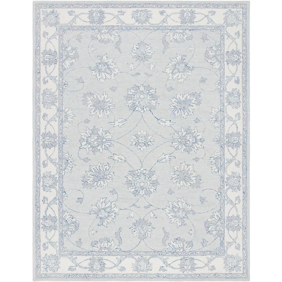 Micro-Loop MLP536 Hand Tufted Indoor Area Rug - Light Blue/Ivory - 8'x10' - Safavieh | Target