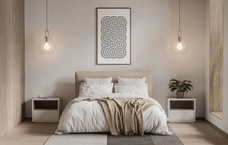 Mid-Century Abstract Wall Art | Modern Geometric Printable Printable Art | Boho Minimalist Digita... | Etsy (US)